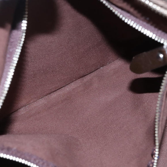 BURBERRY Nova Check Blue Label Hand Bag Nylon Red Brown Auth mr1107