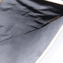 FENDI Clutch Bag Leather Brown Gold Auth mr1110V-19