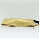 FENDI Clutch Bag Leather Brown Gold Auth mr1110V-6