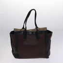 Chloe Hand Bag Leather 3Set Brown Black Auth mr1113-2
