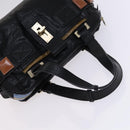 Chloe Hand Bag Leather 3Set Brown Black Auth mr1113-21