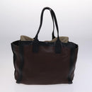 Chloe Hand Bag Leather 3Set Brown Black Auth mr1113-3