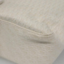 Christian Dior Trotter Canvas Tote Bag White Silver Auth mr1118V-15