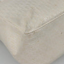 Christian Dior Trotter Canvas Tote Bag White Silver Auth mr1118V-16