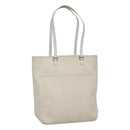 Christian Dior Trotter Canvas Tote Bag White Silver Auth mr1118V-1