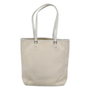 Christian Dior Trotter Canvas Tote Bag White Silver Auth mr1118V-2