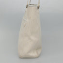 Christian Dior Trotter Canvas Tote Bag White Silver Auth mr1118V-4