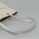 Christian Dior Trotter Canvas Tote Bag White Silver Auth mr1118V-7