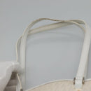 Christian Dior Trotter Canvas Tote Bag White Silver Auth mr1118V-8