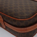 CELINE Macadam Canvas Shoulder Bag PVC Leather Brown Gold Auth mr1125-16