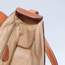 CELINE Macadam Canvas Shoulder Bag PVC Leather Brown Gold Auth mr1125-19