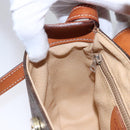 CELINE Macadam Canvas Shoulder Bag PVC Leather Brown Gold Auth mr1125-20