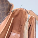 CELINE Macadam Canvas Shoulder Bag PVC Leather Brown Gold Auth mr1129-23