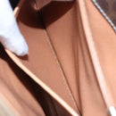 CELINE Macadam Canvas Shoulder Bag PVC Leather Brown Gold Auth mr1129-25