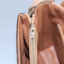 CELINE Macadam Canvas Shoulder Bag PVC Leather Brown Gold Auth mr1129-26