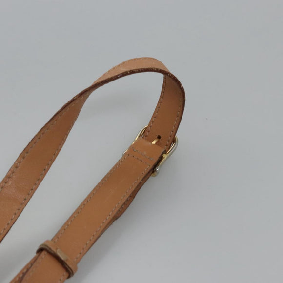 CELINE Macadam Canvas Shoulder Bag PVC Leather Brown Gold Auth mr1129