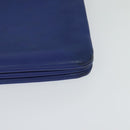 CELINE Trio Shoulder Bag Leather Blue Gold Auth mr1142-15