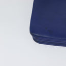 CELINE Trio Shoulder Bag Leather Blue Gold Auth mr1142-12