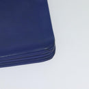 CELINE Trio Shoulder Bag Leather Blue Gold Auth mr1142-17