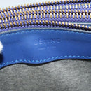 CELINE Trio Shoulder Bag Leather Blue Gold Auth mr1142-23