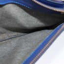 CELINE Trio Shoulder Bag Leather Blue Gold Auth mr1142-26