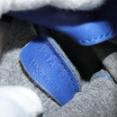 CELINE Trio Shoulder Bag Leather Blue Gold Auth mr1142-27