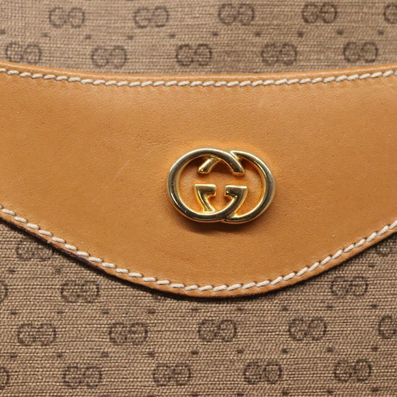 GUCCI Micro GG Supreme Tote Bag PVC Beige Auth mr1148