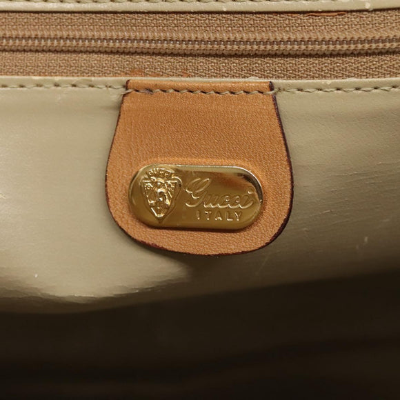 GUCCI Micro GG Supreme Tote Bag PVC Beige Auth mr1148