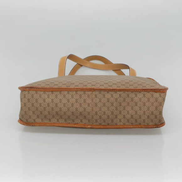 GUCCI Micro GG Supreme Tote Bag PVC Beige Auth mr1148