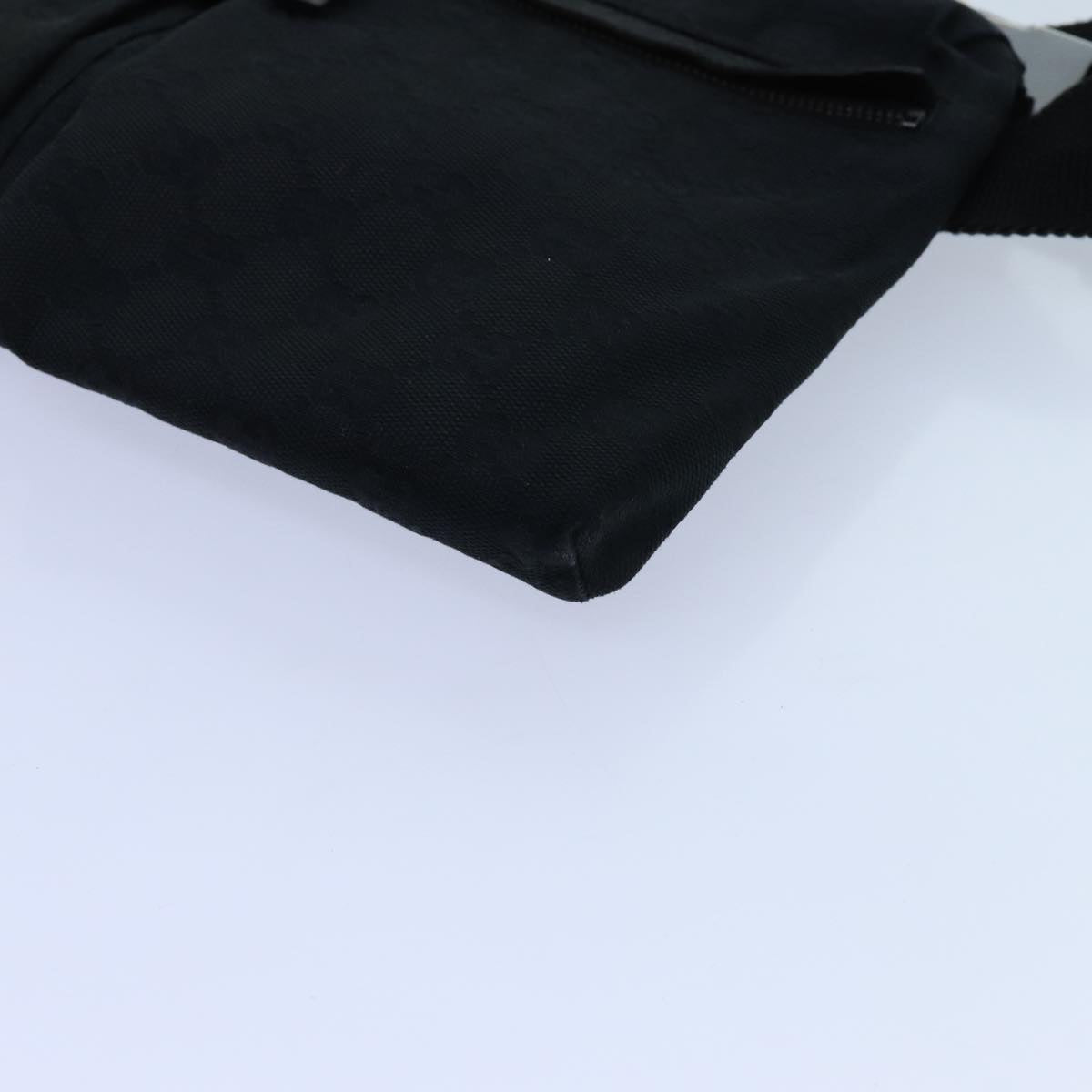 GUCCI GG Canvas Waist bag Black 28566 Auth mr115