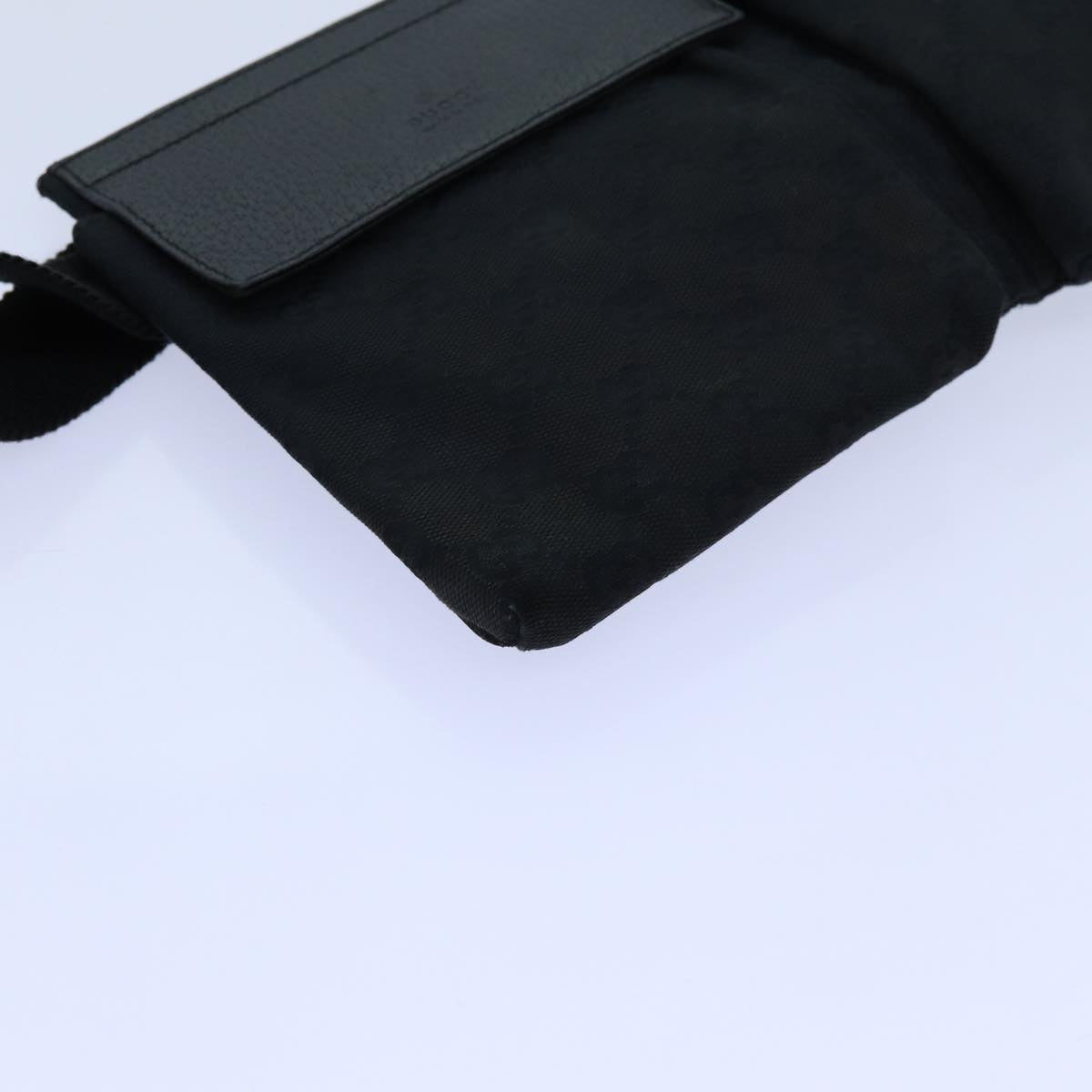 GUCCI GG Canvas Waist bag Black 28566 Auth mr115