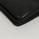 CELINE Trio bag Shoulder Bag Leather Black Gold Auth mr1158-9