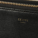 CELINE Trio bag Shoulder Bag Leather Black Gold Auth mr1158-17