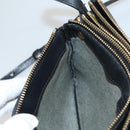 CELINE Trio bag Shoulder Bag Leather Black Gold Auth mr1158-19