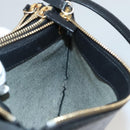 CELINE Trio bag Shoulder Bag Leather Black Gold Auth mr1158-20