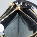 CELINE Trio bag Shoulder Bag Leather Black Gold Auth mr1158-22