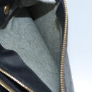 CELINE Trio bag Shoulder Bag Leather Black Gold Auth mr1158-24