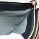 CELINE Trio bag Shoulder Bag Leather Black Gold Auth mr1158-26