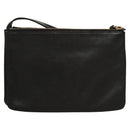 CELINE Trio bag Shoulder Bag Leather Black Gold Auth mr1158-2