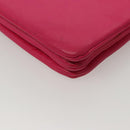 CELINE Trio bag Shoulder Bag Leather Pink Gold Auth mr1159-11