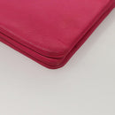 CELINE Trio bag Shoulder Bag Leather Pink Gold Auth mr1159-13