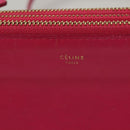CELINE Trio bag Shoulder Bag Leather Pink Gold Auth mr1159-14