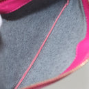 CELINE Trio bag Shoulder Bag Leather Pink Gold Auth mr1159-17