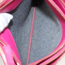 CELINE Trio bag Shoulder Bag Leather Pink Gold Auth mr1159-21