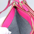 CELINE Trio bag Shoulder Bag Leather Pink Gold Auth mr1159-25