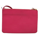 CELINE Trio bag Shoulder Bag Leather Pink Gold Auth mr1159-2