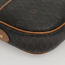 Christian Dior Honeycomb Canvas Shoulder Bag PVC Leather Black Auth mr1164-9