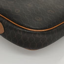 Christian Dior Honeycomb Canvas Shoulder Bag PVC Leather Black Auth mr1164-15