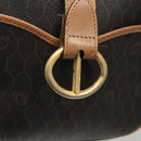 Christian Dior Honeycomb Canvas Shoulder Bag PVC Leather Black Auth mr1164-11