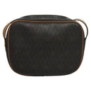 Christian Dior Honeycomb Canvas Shoulder Bag PVC Leather Black Auth mr1164-2